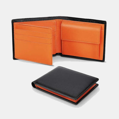 Trifold RFID Blocking Slim Leather Wallet for Men with Coin Pocket