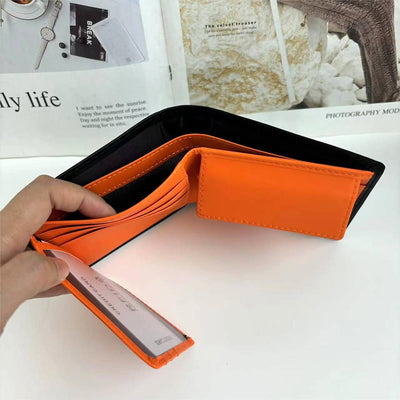 Trifold RFID Blocking Slim Leather Wallet for Men with Coin Pocket