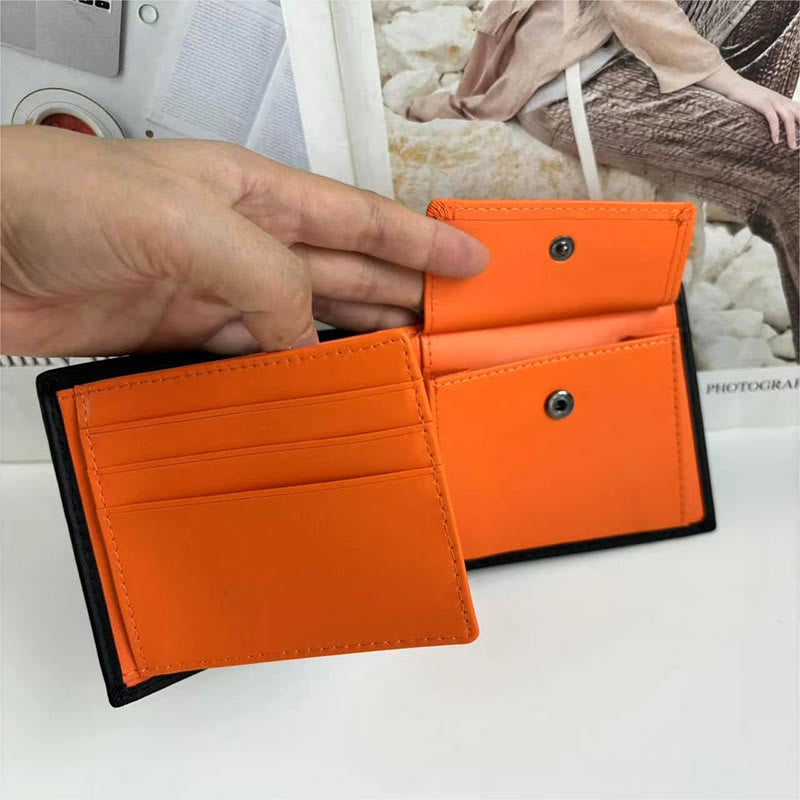 Trifold RFID Blocking Slim Leather Wallet for Men with Coin Pocket