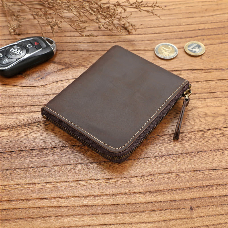 Genuine Leather Coin Purse Mini Pouch Change Wallet for Men Women