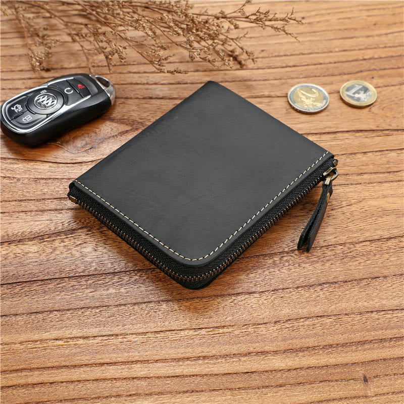 Genuine Leather Coin Purse Mini Pouch Change Wallet for Men Women