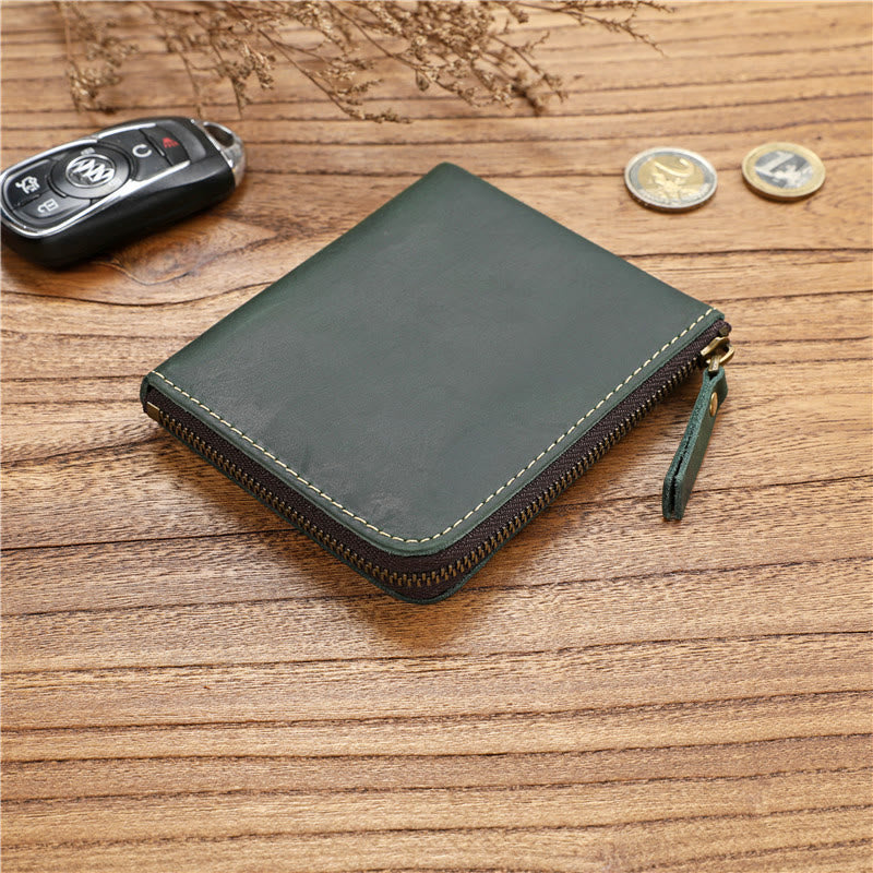 Genuine Leather Coin Purse Mini Pouch Change Wallet for Men Women