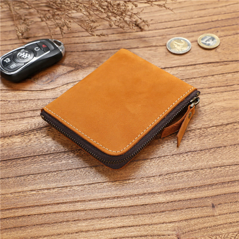 Genuine Leather Coin Purse Mini Pouch Change Wallet for Men Women