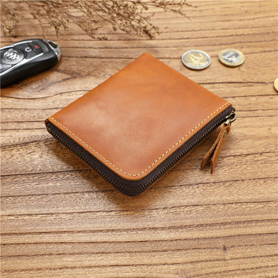 Genuine Leather Coin Purse Mini Pouch Change Wallet for Men Women