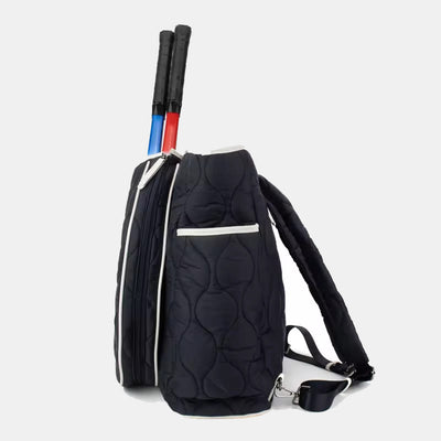 Quilted Tennis Tote Bag Racket Bag Shoulder Bag with Crossbody Strap