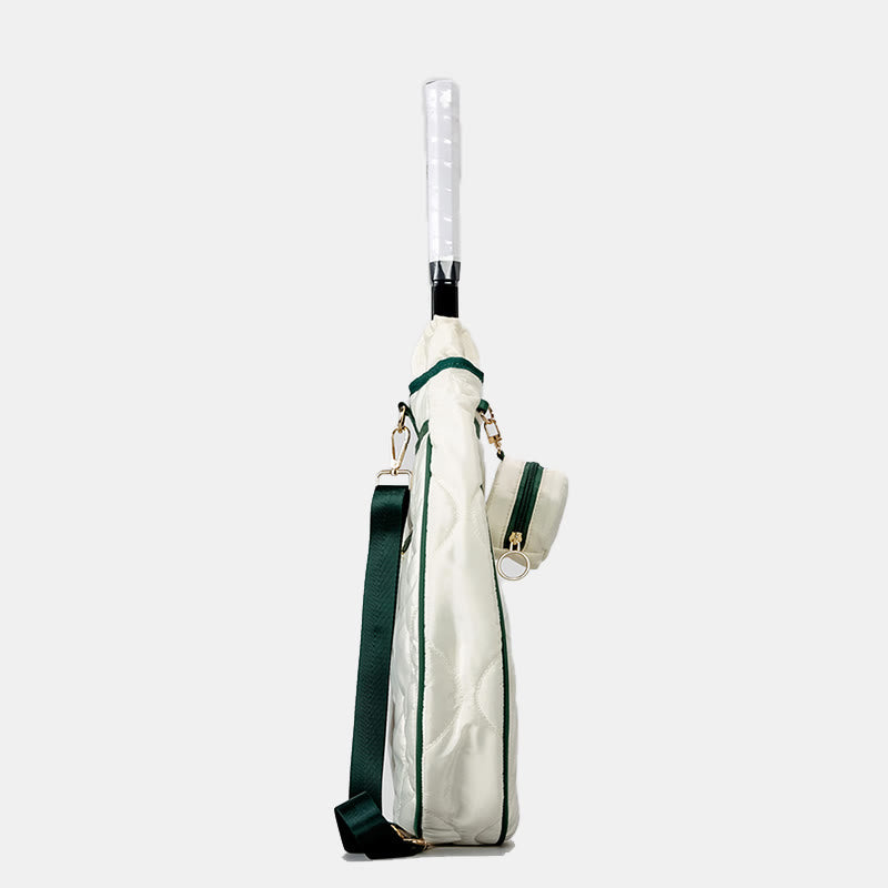 Quilted Tennis Sling Bag Tennis Racket Sleeve Bag