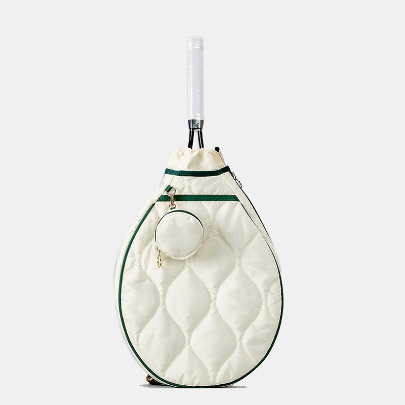 Quilted Tennis Sling Bag Tennis Racket Sleeve Bag