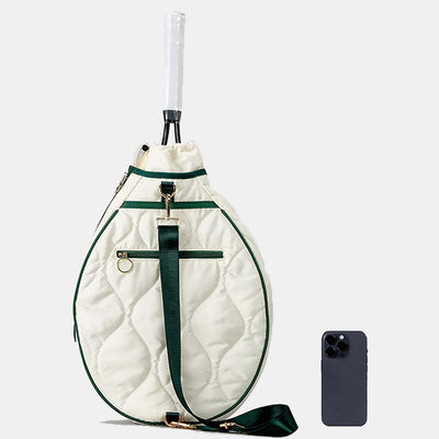 Quilted Tennis Sling Bag Tennis Racket Sleeve Bag