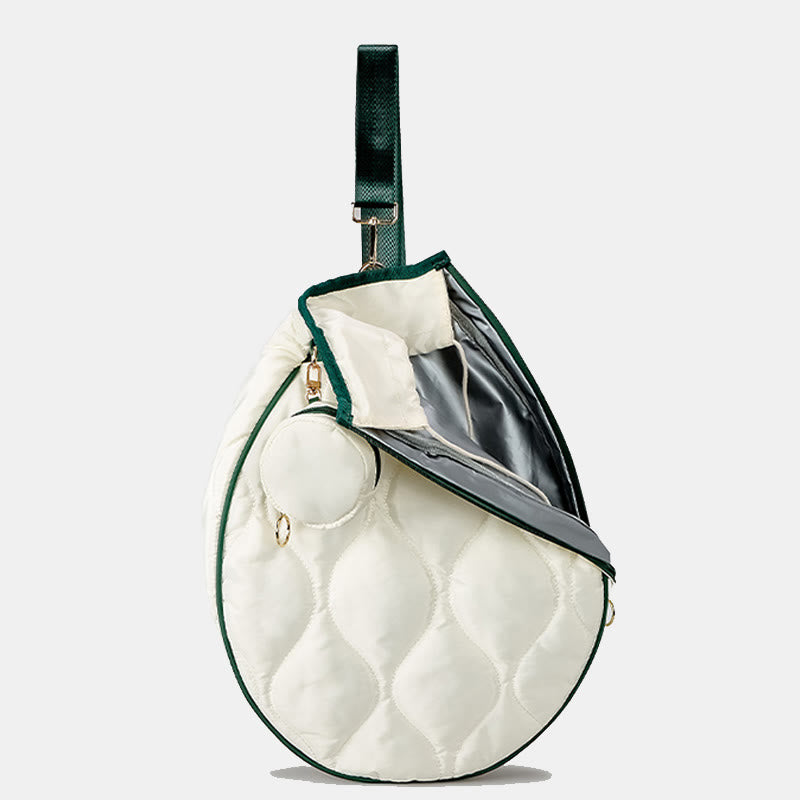 Quilted Tennis Sling Bag Tennis Racket Sleeve Bag