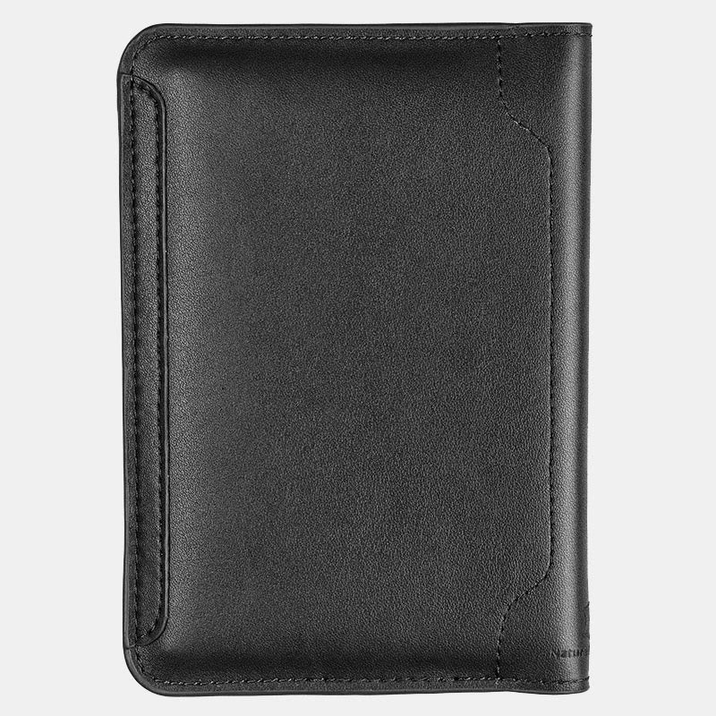 Genuine Leather Minimalist Bifold Magnet Passport Holder Card Holder