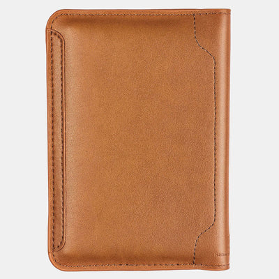 Genuine Leather Minimalist Bifold Magnet Passport Holder Card Holder