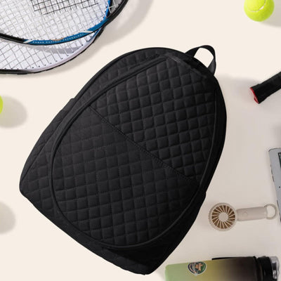 Large Capacity Quilted Tennis Racket Bag Backpack Fit Tennis Pickleball Racket