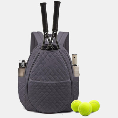 Large Capacity Quilted Tennis Racket Bag Backpack Fit Tennis Pickleball Racket