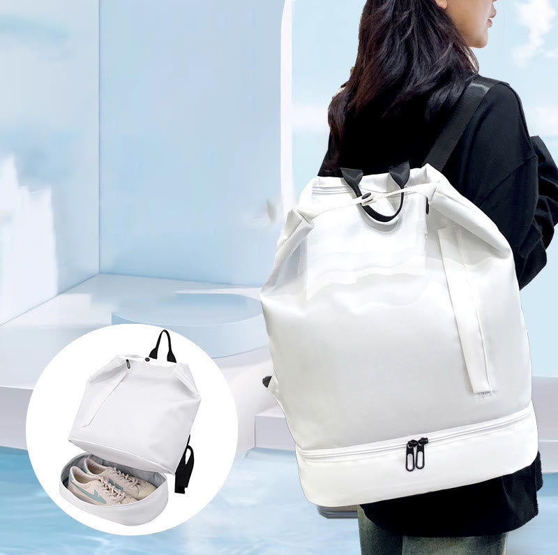 Swimming Bag Backpack for Women with Wet Pocket Shoe Compartment