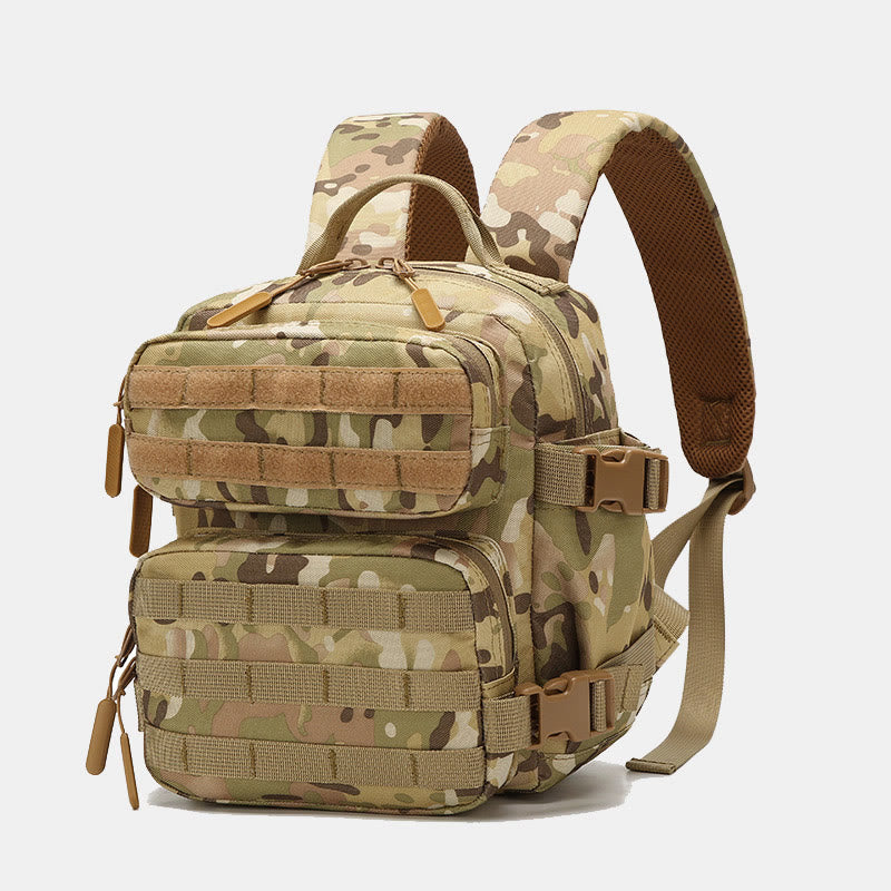 Multi-Pocket Camo Tactical Mini Backpack Travel Sport Daypack