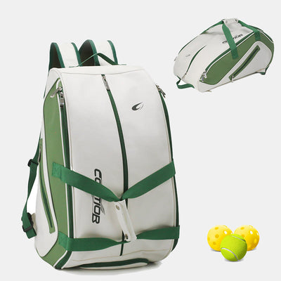 Large Racket Backpack Tennis Pickleball Paddle Bag with Shoes Compartment