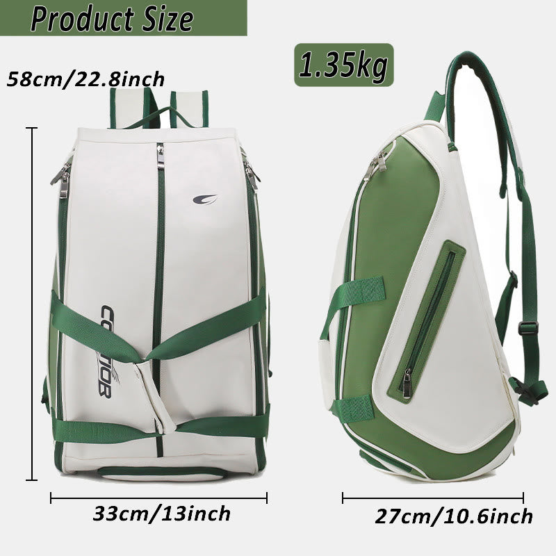 Large Racket Backpack Tennis Pickleball Paddle Bag with Shoes Compartment