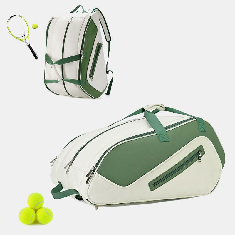 Large Racket Backpack Tennis Pickleball Paddle Bag with Shoes Compartment