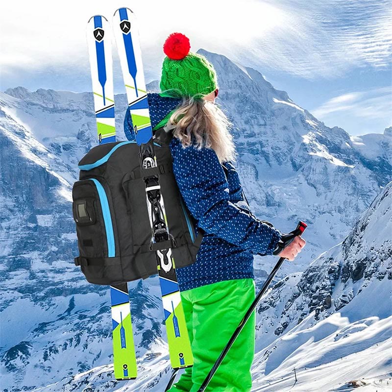 50L Ski Boot Bag Sports Backpak for Ski Helmet Goggles Snowboard