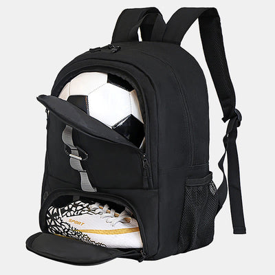 Functional Sports Bag Football Basketball Backpack with Shoes and Ball Compartment