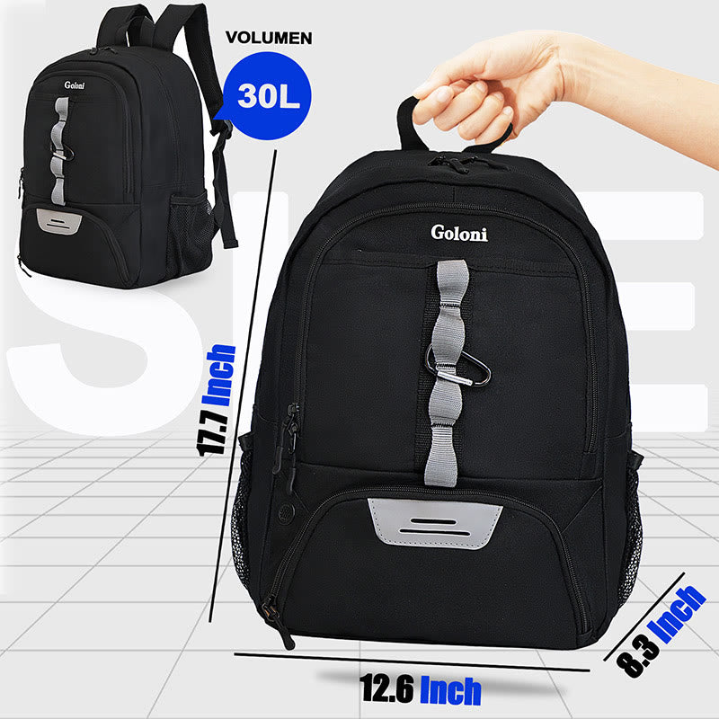 Functional Sports Bag Football Basketball Backpack with Shoes and Ball Compartment