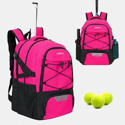 Large Capacity Tennis Racket Bag Sports Backpack with Shoes Compartment