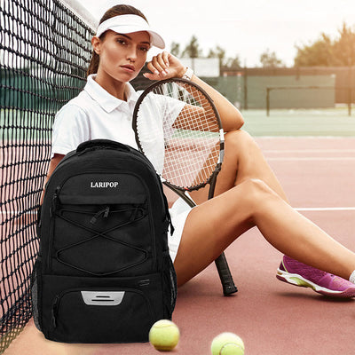 Large Capacity Tennis Racket Bag Sports Backpack with Shoes Compartment