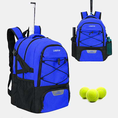 Large Capacity Tennis Racket Bag Sports Backpack with Shoes Compartment