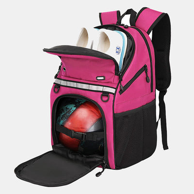 Bowling Ball Bag Backpack for Single Ball with Shoes Compartment