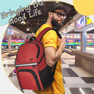 Bowling Ball Bag Backpack for Single Ball with Shoes Compartment