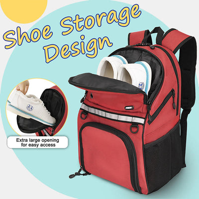 Bowling Ball Bag Backpack for Single Ball with Shoes Compartment