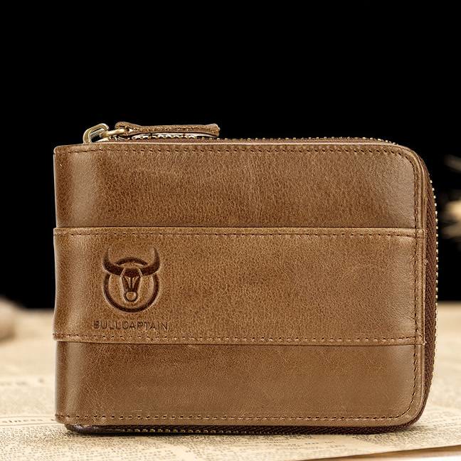 RFID Antimagnetic Vintage Genuine Leather Wallet