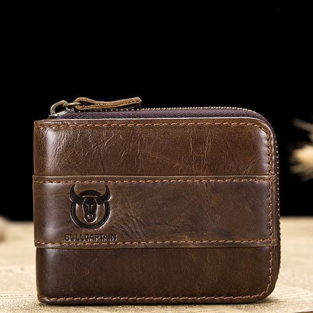 RFID Antimagnetic Vintage Genuine Leather Wallet