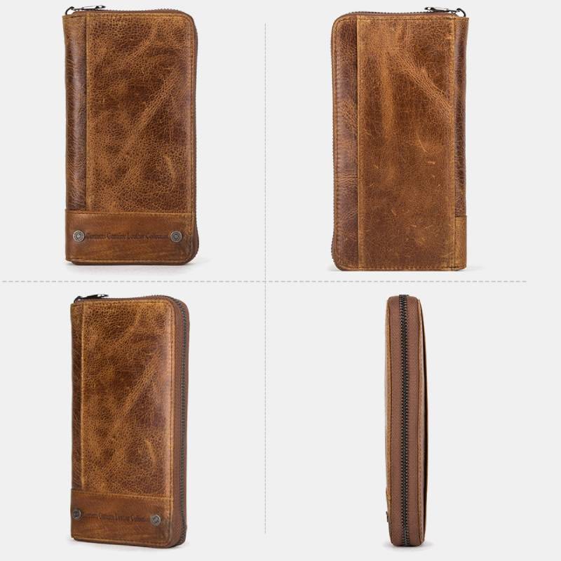 Retro Multifunctional Genuine Leather RFID Wallet