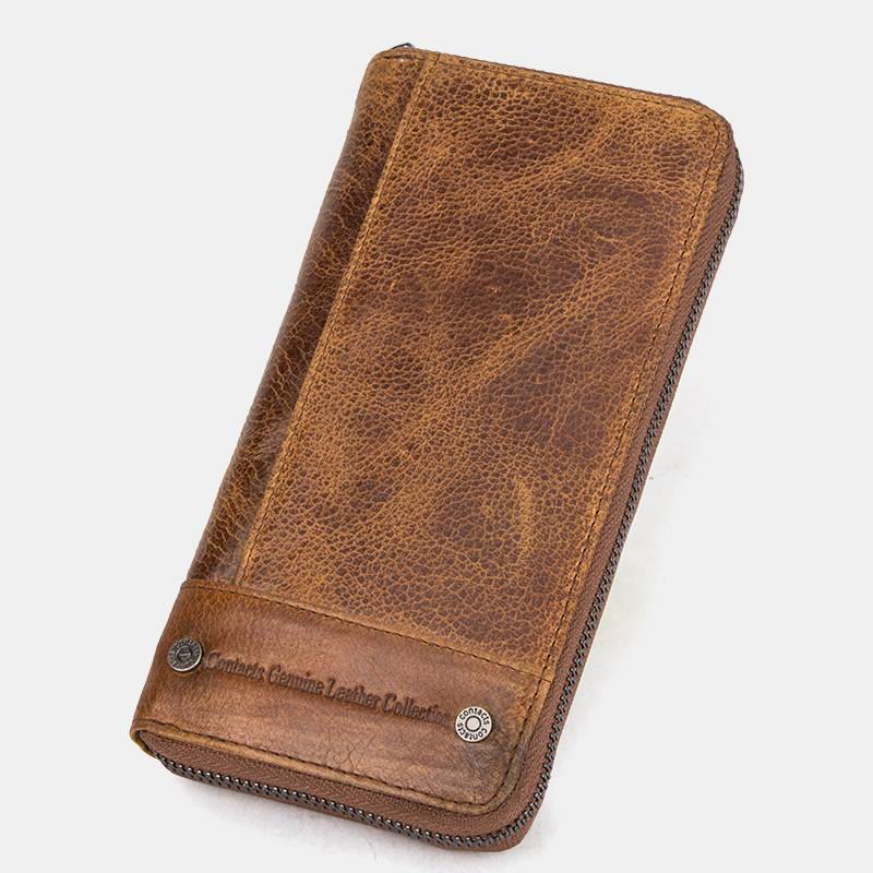 Retro Multifunctional Genuine Leather RFID Wallet