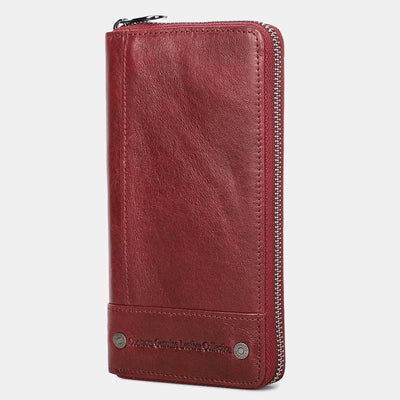 Retro Multifunctional Genuine Leather RFID Wallet