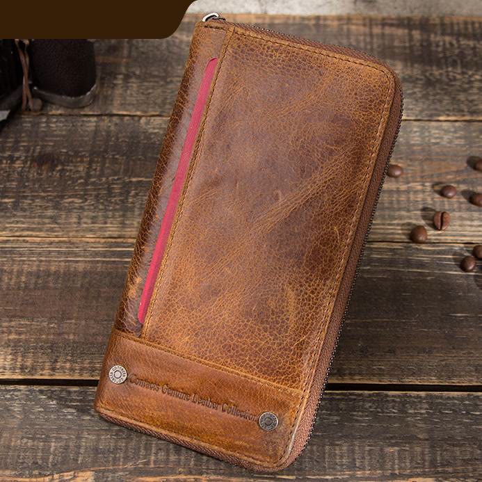 Retro Multifunctional Genuine Leather RFID Wallet