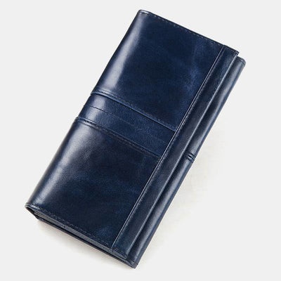 RFID Blocking Anti-theft Genuine Leather Wallet