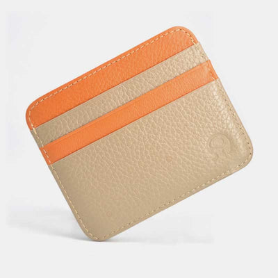 Slim Minimalist Front Pocket Wallet Genuine Leather Card Holder Card Case