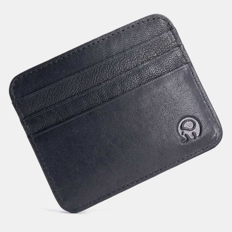 Slim Minimalist Front Pocket Wallet Genuine Leather Card Holder Card Case