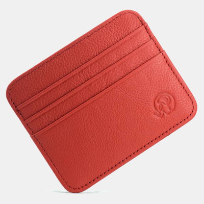 Slim Minimalist Front Pocket Wallet Genuine Leather Card Holder Card Case