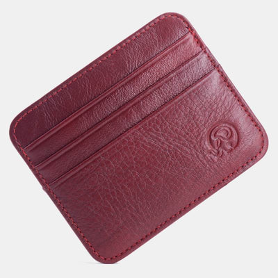 Slim Minimalist Front Pocket Wallet Genuine Leather Card Holder Card Case