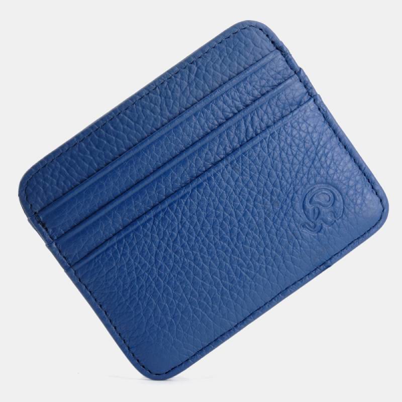 Slim Minimalist Front Pocket Wallet Genuine Leather Card Holder Card Case