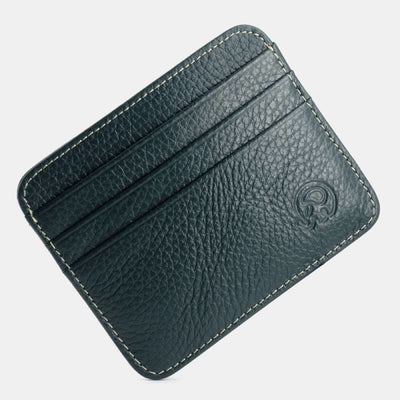 Slim Minimalist Front Pocket Wallet Genuine Leather Card Holder Card Case