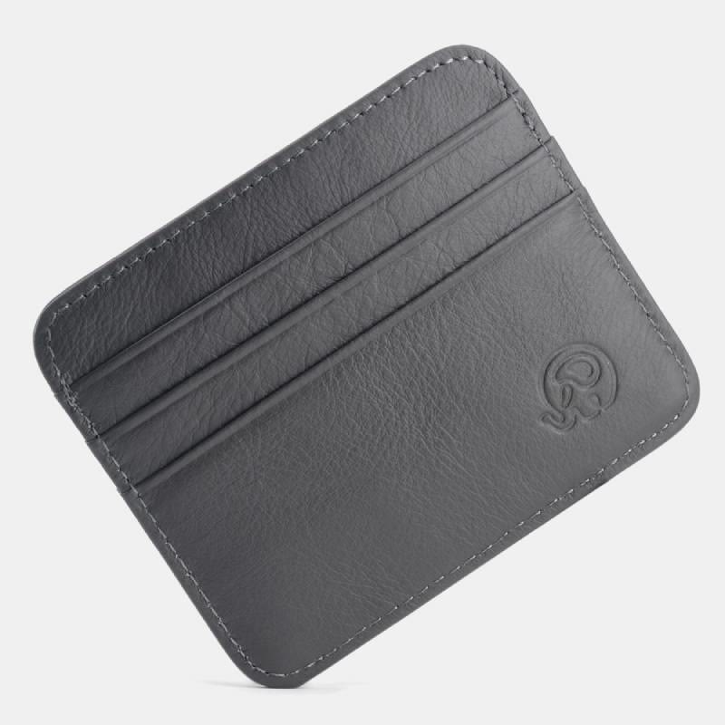 Slim Minimalist Front Pocket Wallet Genuine Leather Card Holder Card Case