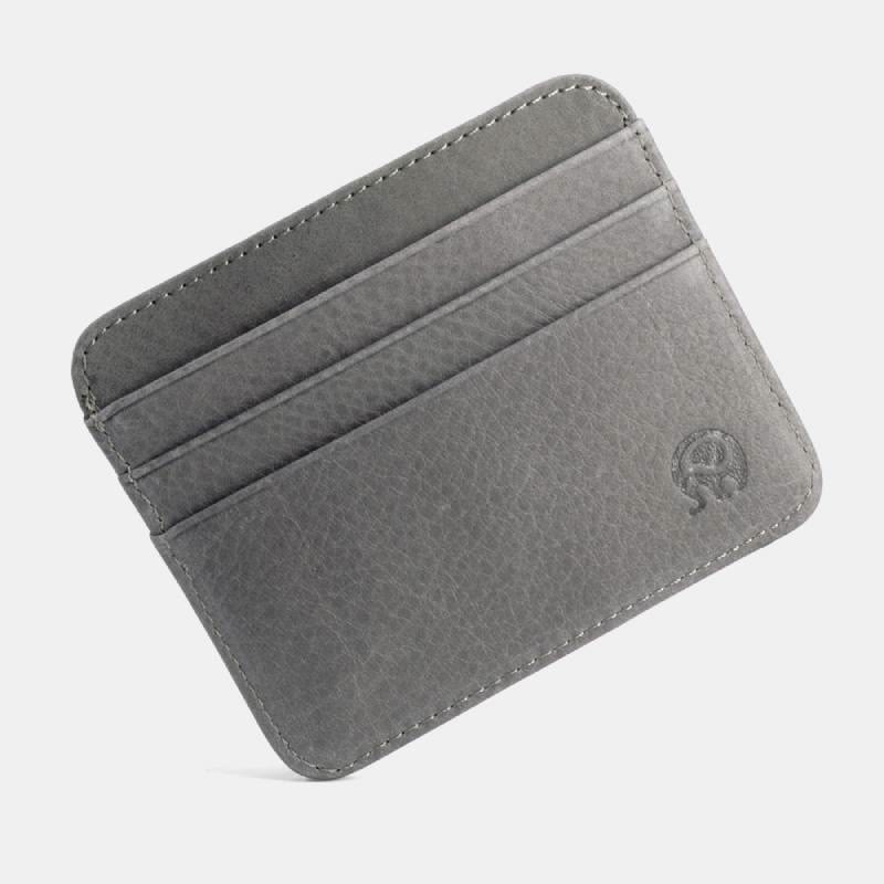 Slim Minimalist Front Pocket Wallet Genuine Leather Card Holder Card Case