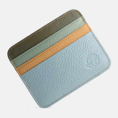 Slim Minimalist Front Pocket Wallet Genuine Leather Card Holder Card Case