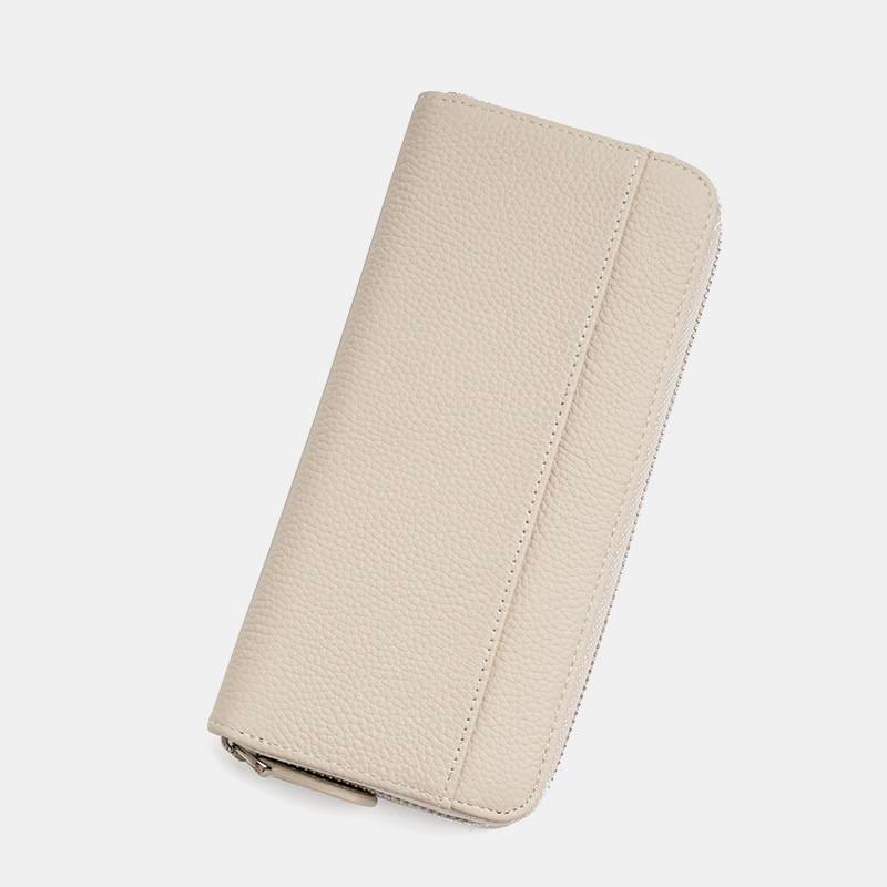 Women RFID Blocking Leather Large Capacity Zip Around Wallet Phone Holder