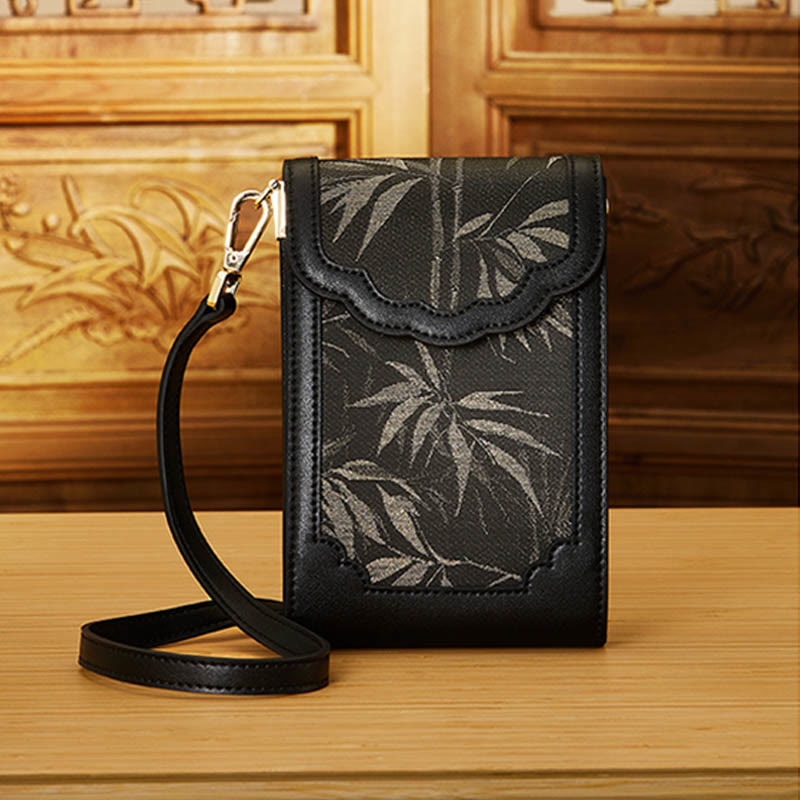 Flowers Embroidery Phone Bag Retro Mini Cross Body Bag