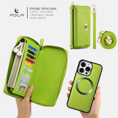 RFID Blocking Wallet Magnetic Phone Case for iPhone